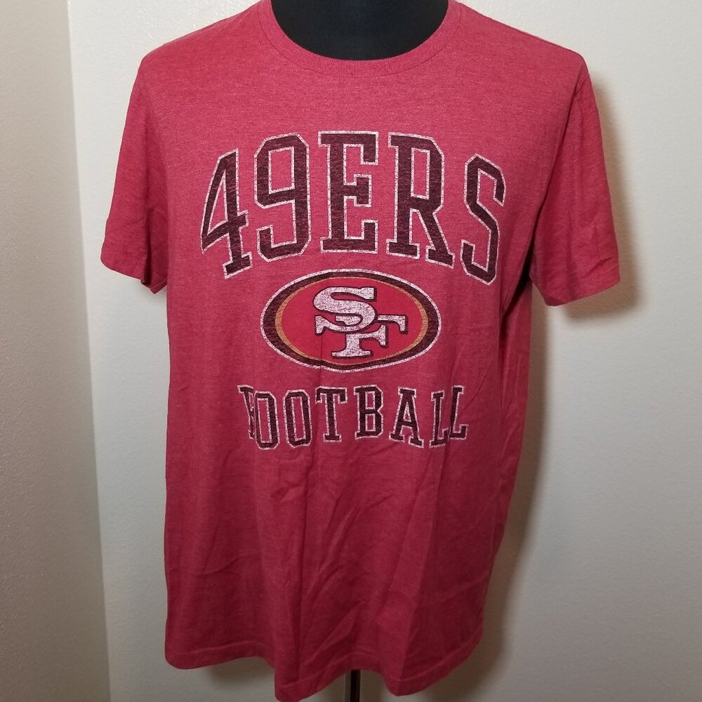 NFL Team Apparel 2017 San Francisco 49ers Shirt Mens L Red Football Short Sleeve
